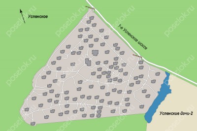 План поселка Успенские Дачи-1 УПДП