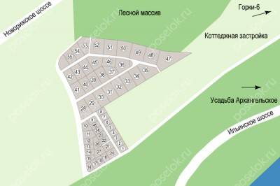 План поселка Архангельское-2 (Генеральские Дачи)