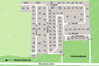 План поселка Александровка
