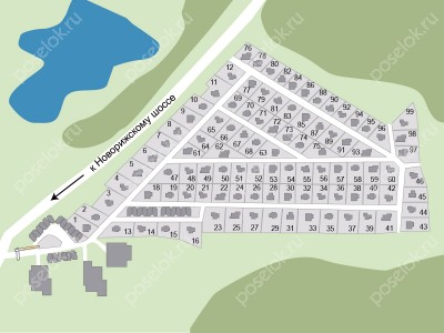 План поселка Новахово