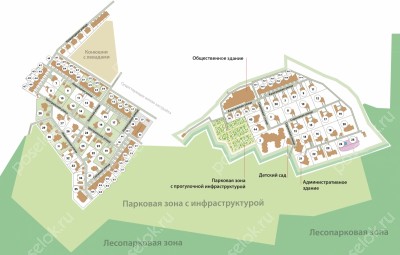 План поселка Азарово (Лесное Лапино)