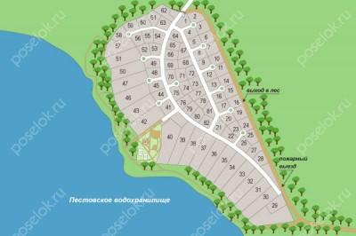 План поселка Пестовская гавань