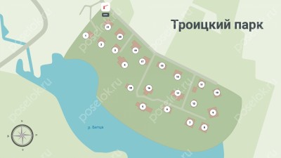 План поселка Троицкий парк