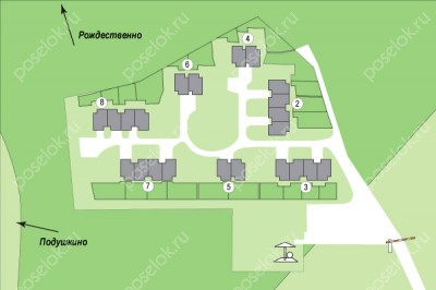 План поселка Подушкино-town