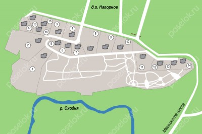 План поселка Нагорье-12